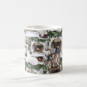 Gezellig winterkerstpatroon Waterverf Koffiemok (Center)