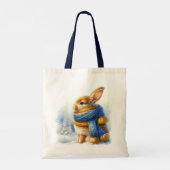 Gezellig winterkonijn tote bag (Achterkant)
