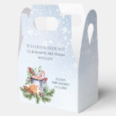 Gezellig winterwarm cacao sneeuwrijk Baby shower Bedankdoosjes (Geopend)