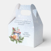 Gezellig winterwarm cacao sneeuwrijk Baby shower Bedankdoosjes (Voorkant Zijde)