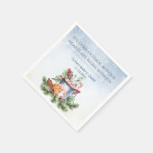 Gezellig winterwarm cacao sneeuwrijk Baby shower Servet (Hoek)