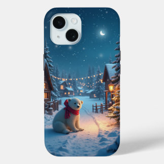 Gezellig Winterwonderland met Polar Beer iPhone 15 Case