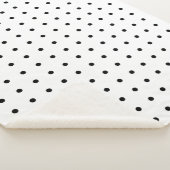 Gezellig zwart polka dot patroon sherpa deken (3/4)