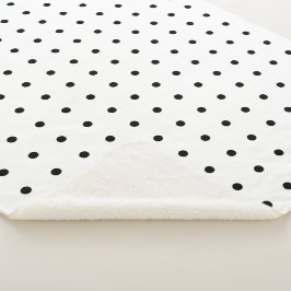 Gezellig zwart polka dot patroon sherpa deken