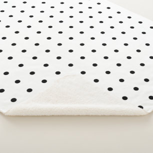 Gezellig zwart polka dot patroon sherpa deken
