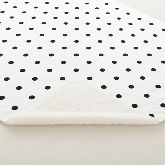 Gezellig zwart polka dot patroon sherpa deken (3/4)