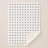 Gezellig zwart polka dot patroon sherpa deken (Voorkant)