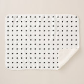 Gezellig zwart polka dot patroon sherpa deken (Voorkant (horizontaal))