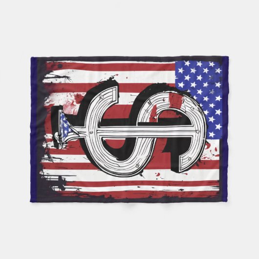 Gezellige Amerikaanse vlag deken – Zachte worp (Voorkant (Horizontaal))