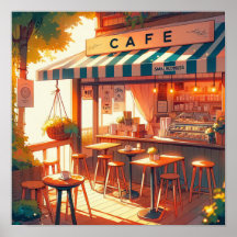 Gezellige Anime Cafe Art
