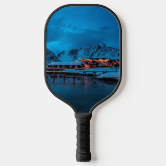 Gezellige Arctische Schemering Noordse Dorp Pickle Pickleball Paddle