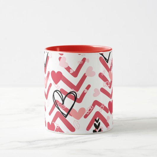 Gezellige artwork stickers mok (Midden)