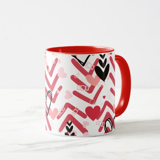 Gezellige artwork stickers mok (Voorkant rechts)