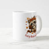 Gezellige Autumn Magic Racoon Grote Koffiekop (Voorkant rechts)