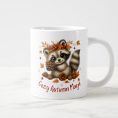 Gezellige Autumn Magic Racoon Grote Koffiekop (Rechts)