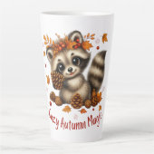 Gezellige Autumn Magic Racoon Latte Mok (Voorkant)