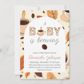 Gezellige Baby is het brouwen van koffie thema Bab Kaart (Voorkant)