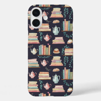 Gezellige bibliotheek charme iPhone 16 plus hoesje