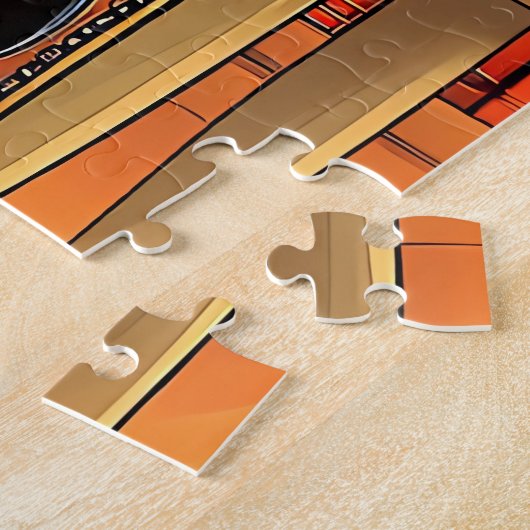 Gezellige bibliotheek Haven Legpuzzel (Zijkant)