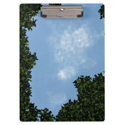Gezellige blauwe lucht klembord (Voorkant)