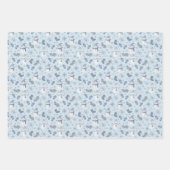 Gezellige Blauwe Winter op IJsblauw Inpakpapier Vel (Voorkant 3)