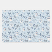Gezellige Blauwe Winter op IJsblauw Inpakpapier Vel (Voorkant)