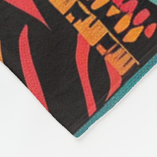 Gezellige Blauwgroen "Aztec Dream" fleecedeken Fleece Deken (Hoek)