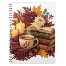 Gezellige boeken en koffie Herfst Notitieboek