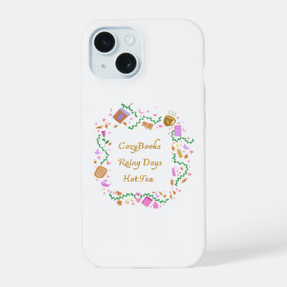 Gezellige Boeken, Regenachtige Dagen, Heet Thee iPhone 15 Case