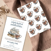 Gezellige boekenbeurs Jolabokaflod feestdag Kaart