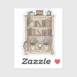 Gezellige Boekenplank Gelukzaligheid Sticker