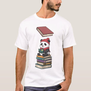 Gezellige Boekenworm Panda T-shirt