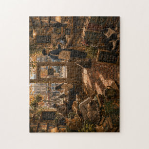Gezellige Boekwinkel Kat Café Puzzel