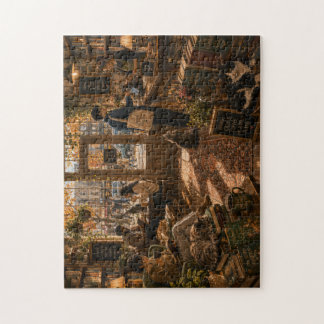 Gezellige Boekwinkel Kat Café Puzzel