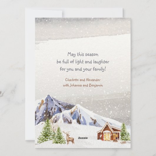 Gezellige Boerderij Kerstdieren Feestdagenkaart (Achterkant)