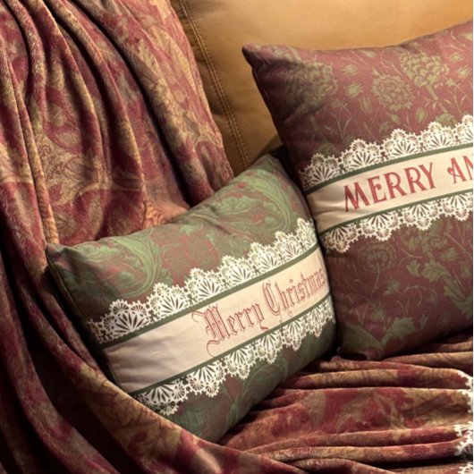 Gezellige boerderij William Morris Holiday Accent Kussen