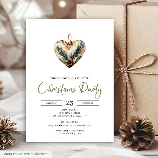 Gezellige Boho Aardse Botanische Kerst Dinner Uitn Kaart