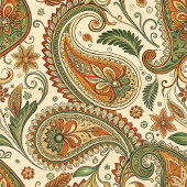 Gezellige Boho-deken met aards Paisley-ontwerp Fleece Deken