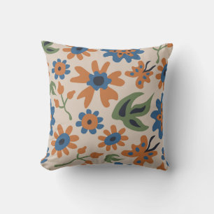 Gezellige Boho grote print bloemenkussen Kussen