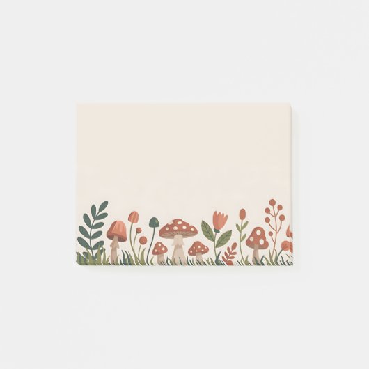 Gezellige bos paddenstoelen post-it® notes (Voorkant)