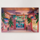 Gezellige botanische woonkamerpuzzel legpuzzel (Horizontaal)