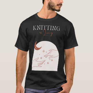 Gezellige Brei Garens Ambacht Handgemaakte Naaldwe T-shirt