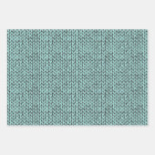 Gezellige Breipatroon Inpakpapier Set Vel (Voorkant)