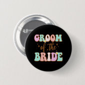 Gezellige Bruidegom Van De Bruid Trouw Bruiloft Mo Ronde Button 5,7 Cm (Voorkant /achterkant)