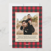 Gezellige Buffalo Plaid Herinneringen Foto Feestdagenkaart (Achterkant)