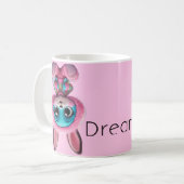 Gezellige Bunny Mok – Schattige Blue Rabbit in Pin (Voorkant links)