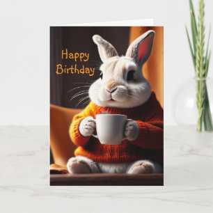 Gezellige Bunny Verjaardag Kaart