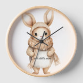 Gezellige Bunny Wall Clock (Voorkant)