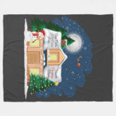 Gezellige Cabin Hot Cacao & Favoriete Kerstfilms Fleece Deken (Voorkant (Horizontaal))