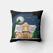 Gezellige Cabin Hot Cacao & Favoriete Kerstfilms Kussen (Achterkant)